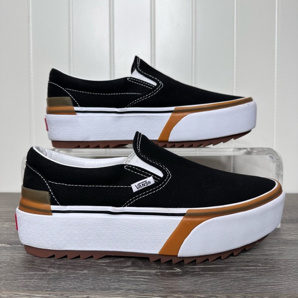 stacked vans slip on